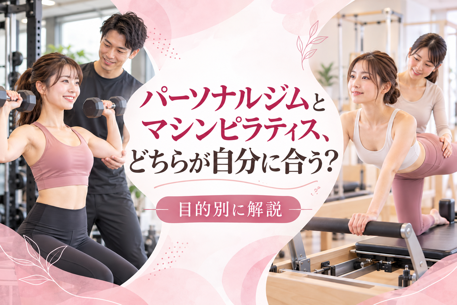 パーソナルジムとマシンピラティス、どちらが自分に合う？目的別に解説